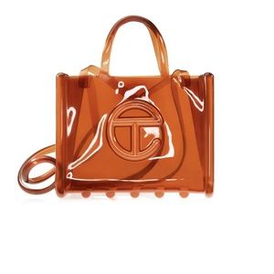 Melissa x Telfar Medium Jelly Shopper - Clear Brown — BRAND NEW